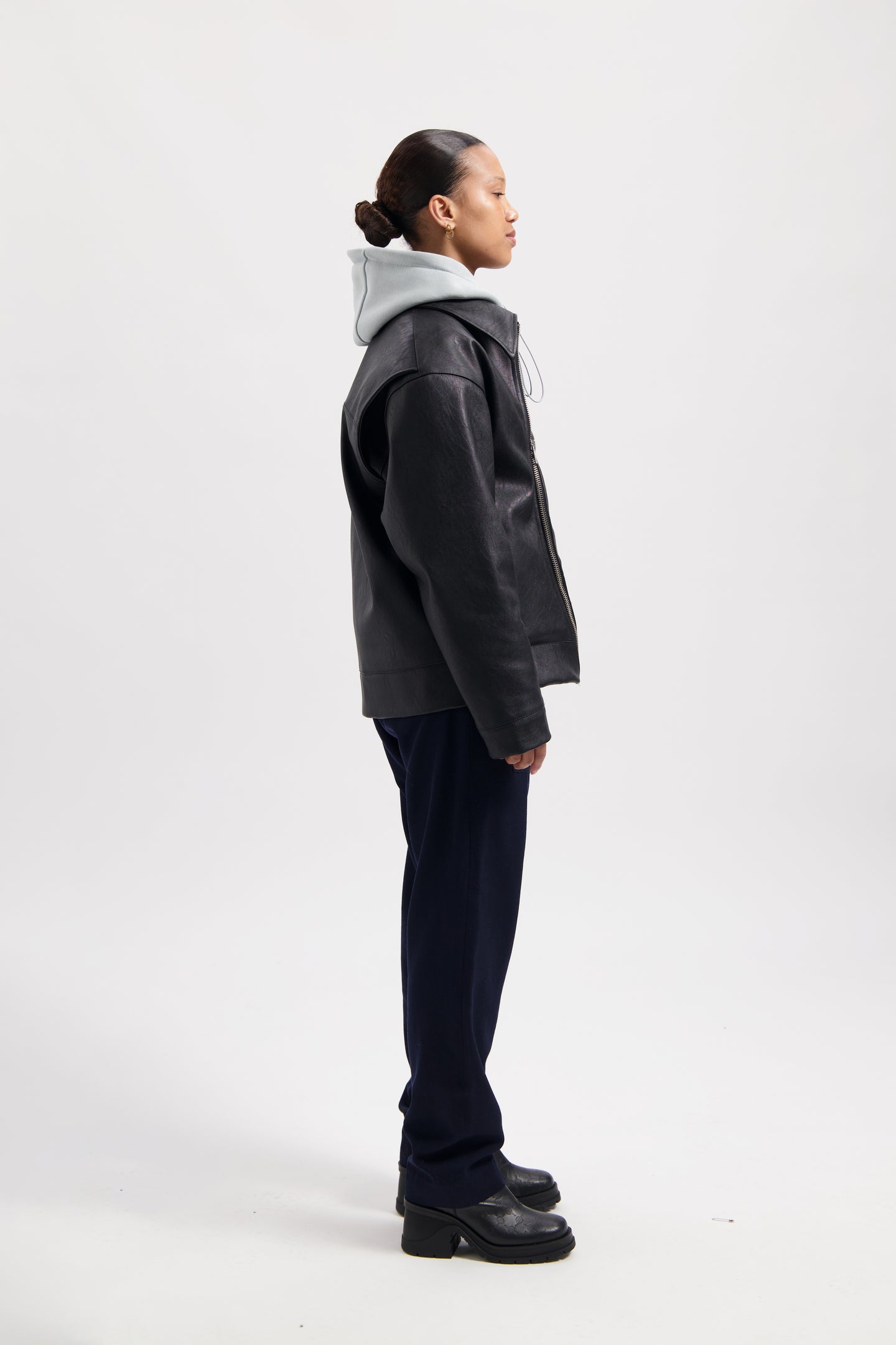 Half Moon Leather Jacket