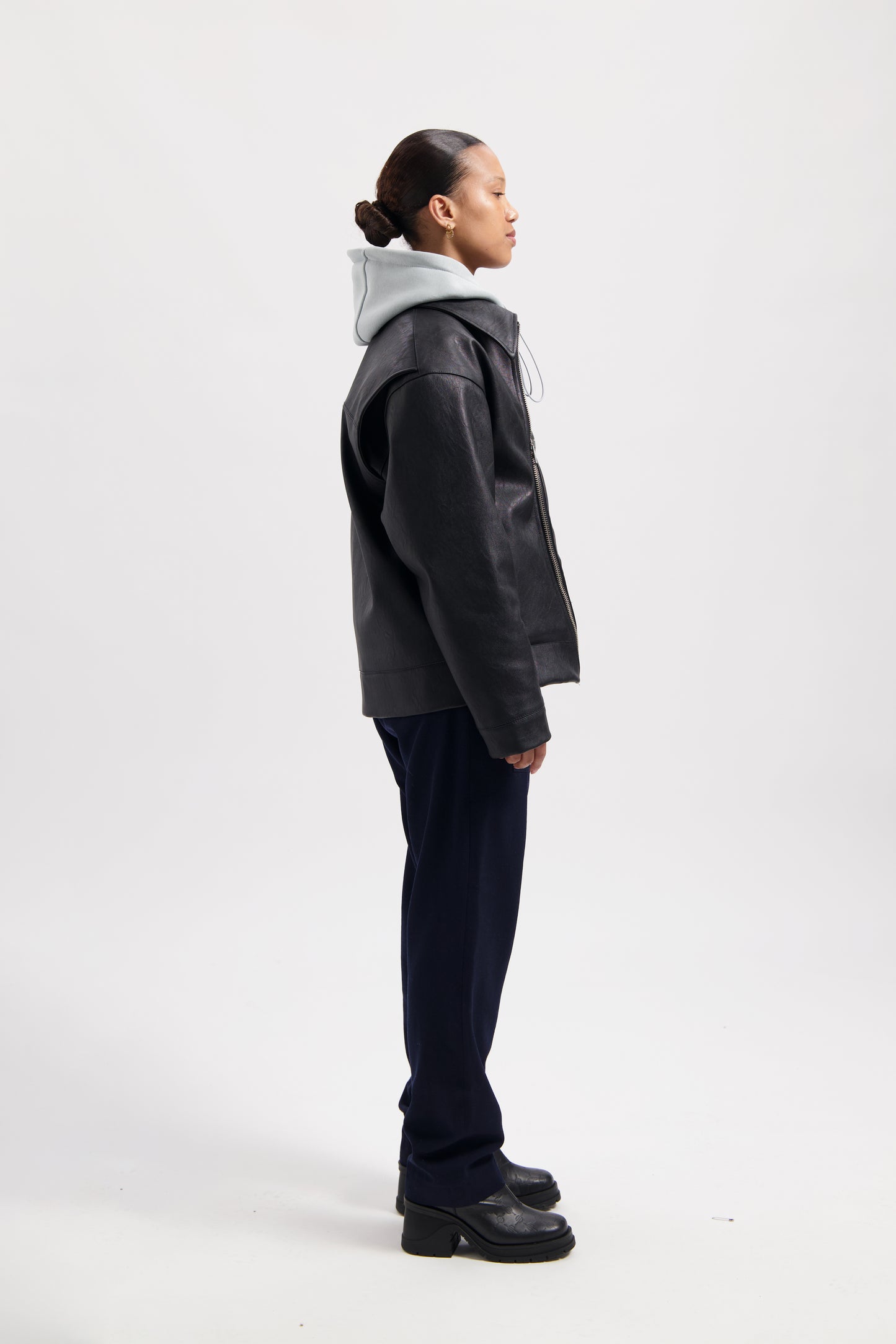 Half Moon Leather Jacket