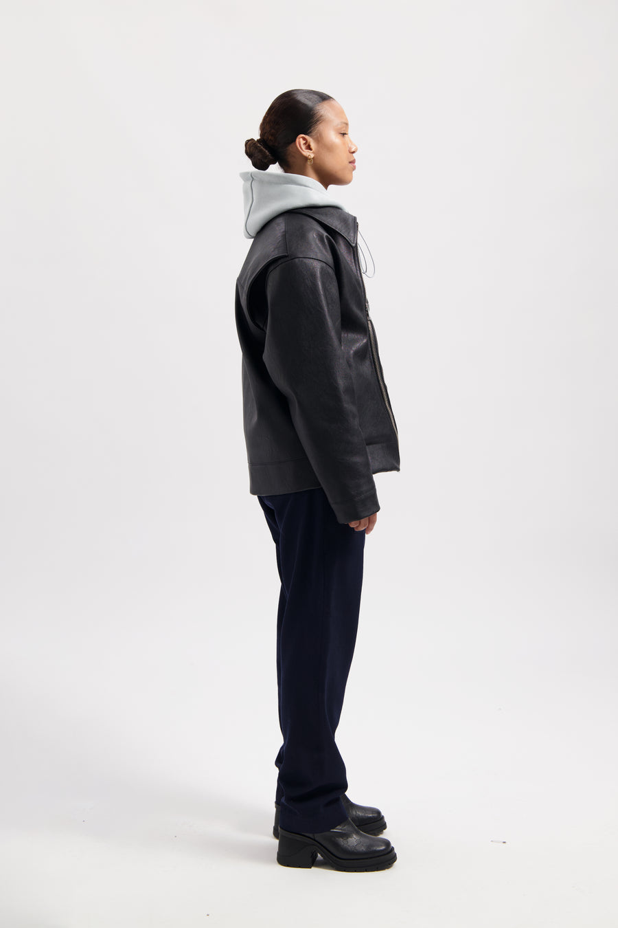 Half Moon Leather Jacket