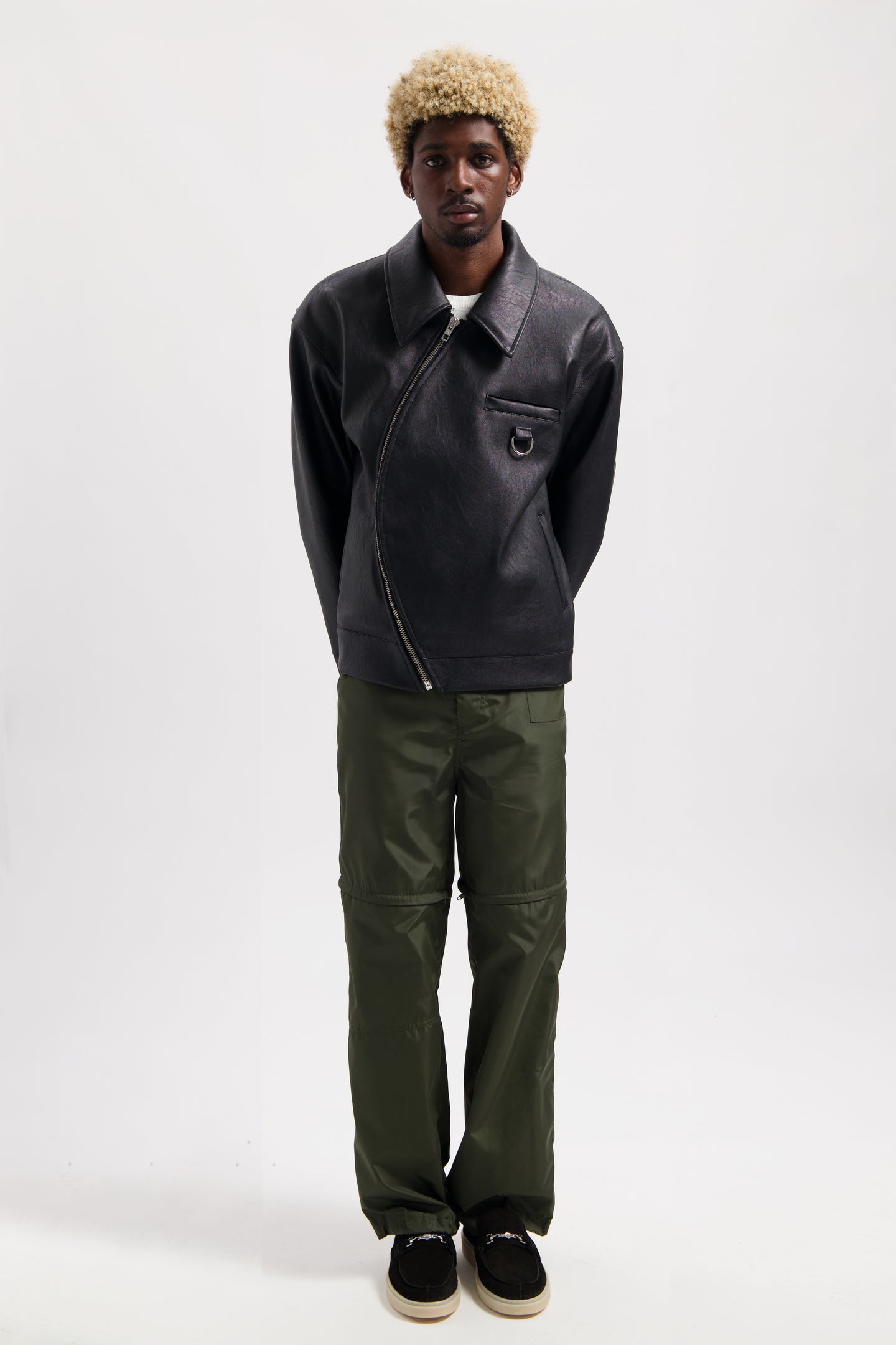 Half Moon Leather Jacket