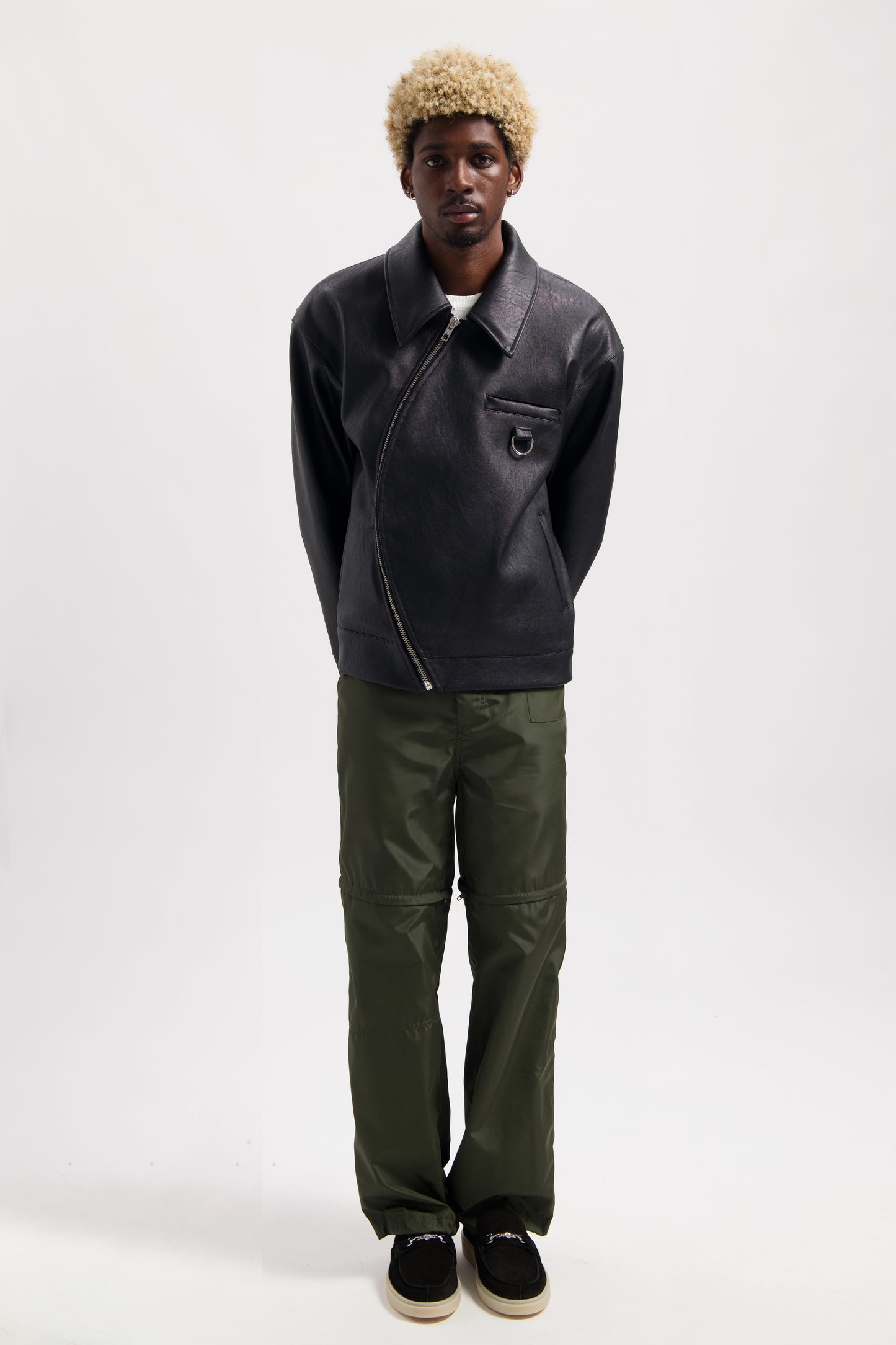 Half Moon Leather Jacket